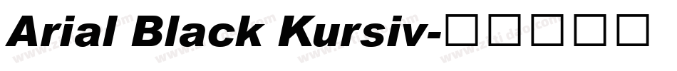 Arial Black Kursiv字体转换